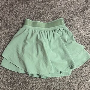 90 Degree By Reflex Green Skater Mini Skirt